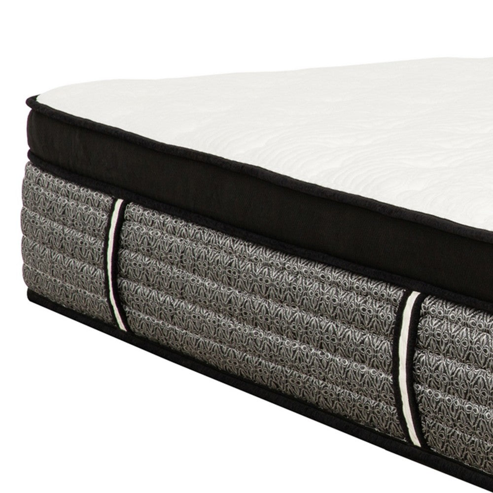 Benjara Che King Size 16 Inch Mattress, Pocket Coil, Cool Gel Memory Foam