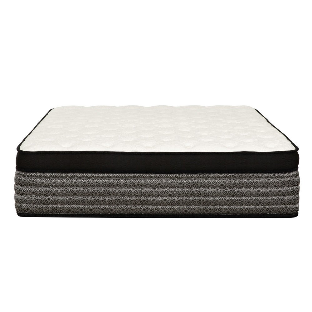 Benjara Che Full Size 16 Inch Mattress, Pocket Coil, Cool Gel Memory Foam