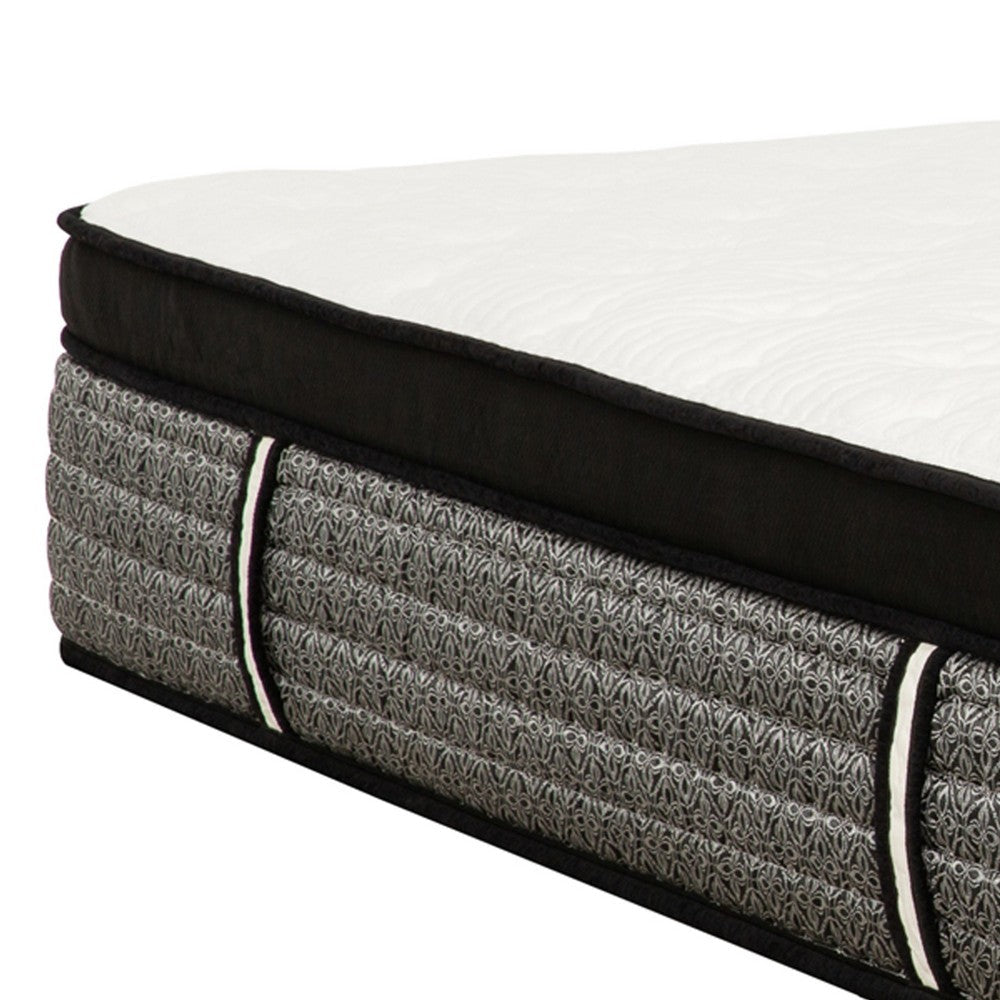 Benjara Che Full Size 16 Inch Mattress, Pocket Coil, Cool Gel Memory Foam