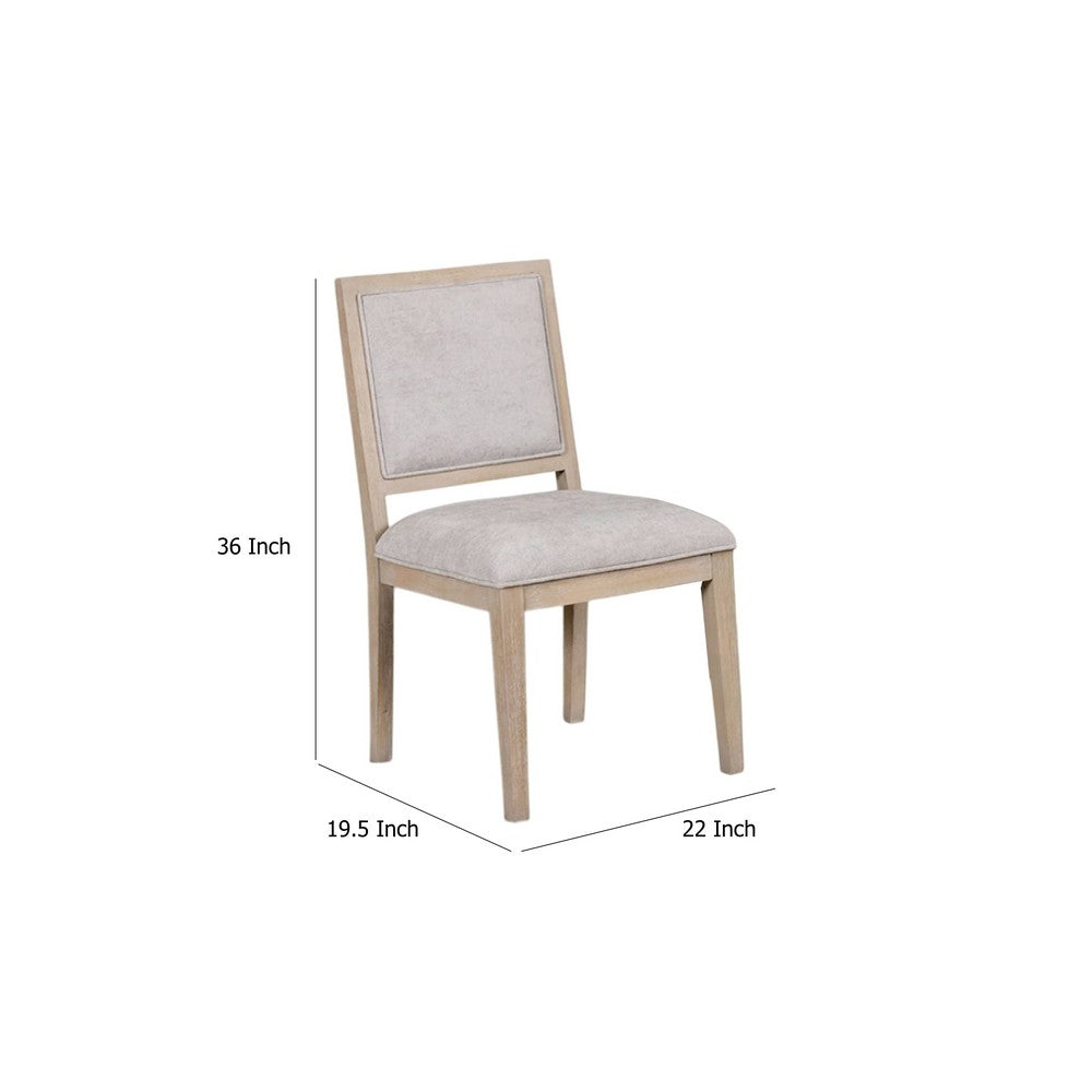 Benjara Kizie Dining Side Chair Set of 2, Rustic Panel Design Tawny Brown Wood