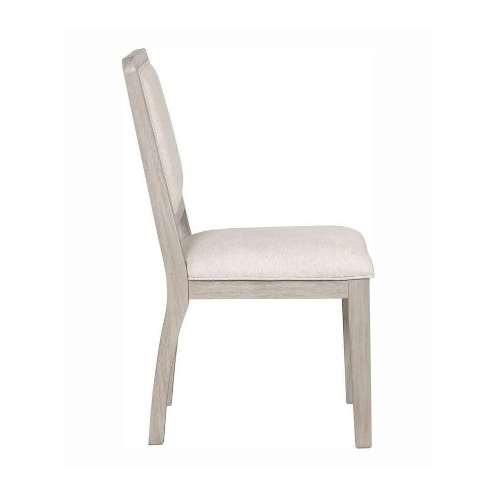 Benjara Giva Dining Side Chair Set of 2, Rattan Design, Natural Brown Wood