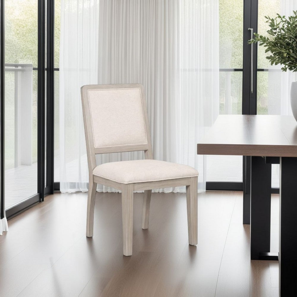 Benjara Giva Dining Side Chair Set of 2, Rattan Design, Natural Brown Wood