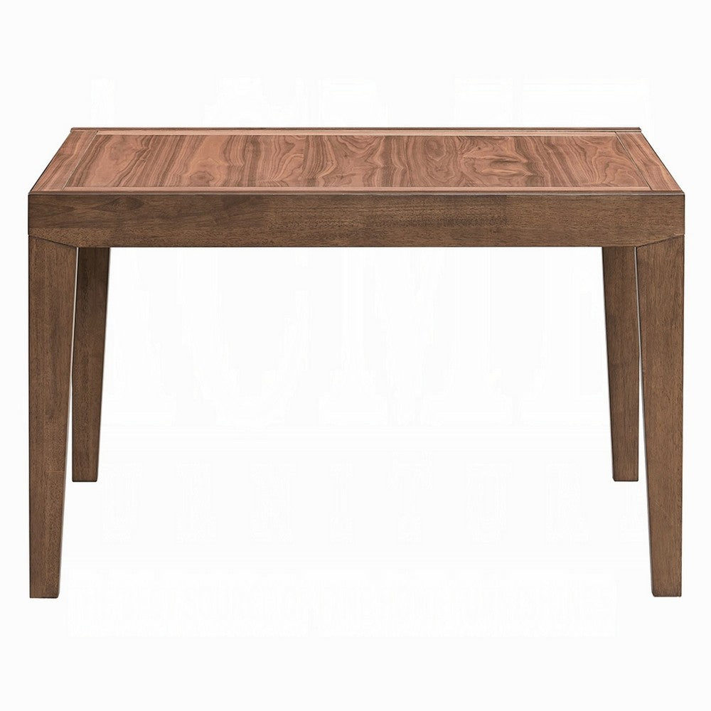 Benjara Mea Dining Table, 47-94 Inch Expandable Top, Scandinavian Walnut Brown