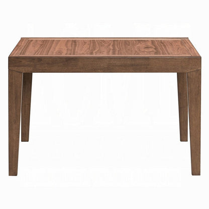 Benjara Mea Dining Table, 47-94 Inch Expandable Top, Scandinavian Walnut Brown