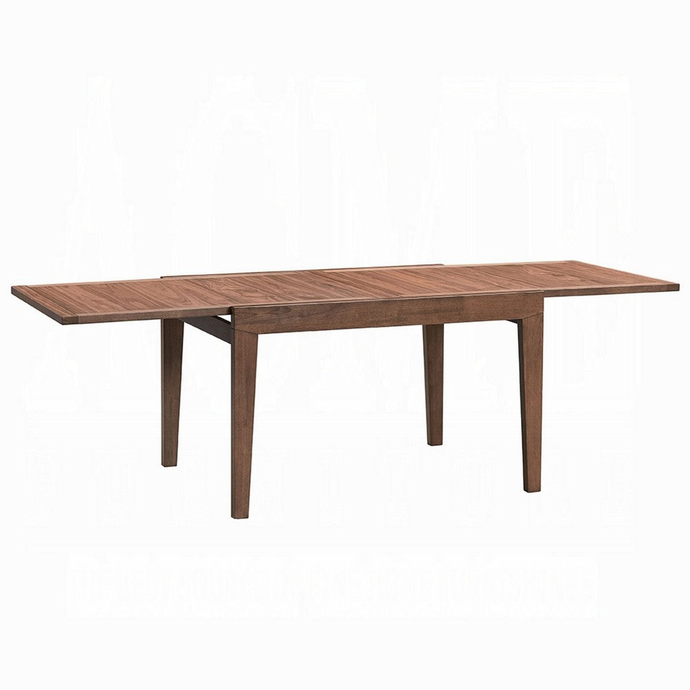 Benjara Mea Dining Table, 47-94 Inch Expandable Top, Scandinavian Walnut Brown
