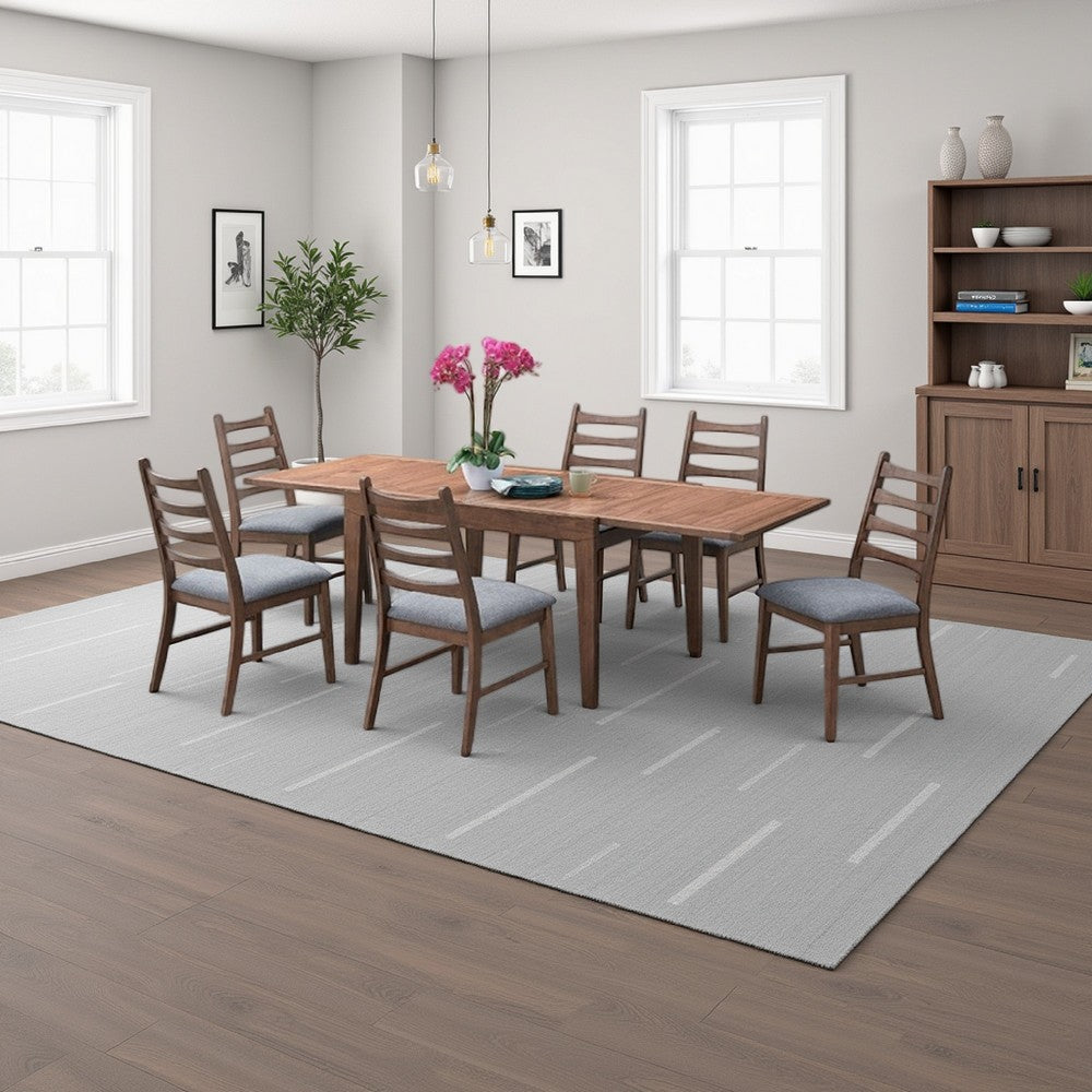 Benjara Mea Dining Table, 47-94 Inch Expandable Top, Scandinavian Walnut Brown