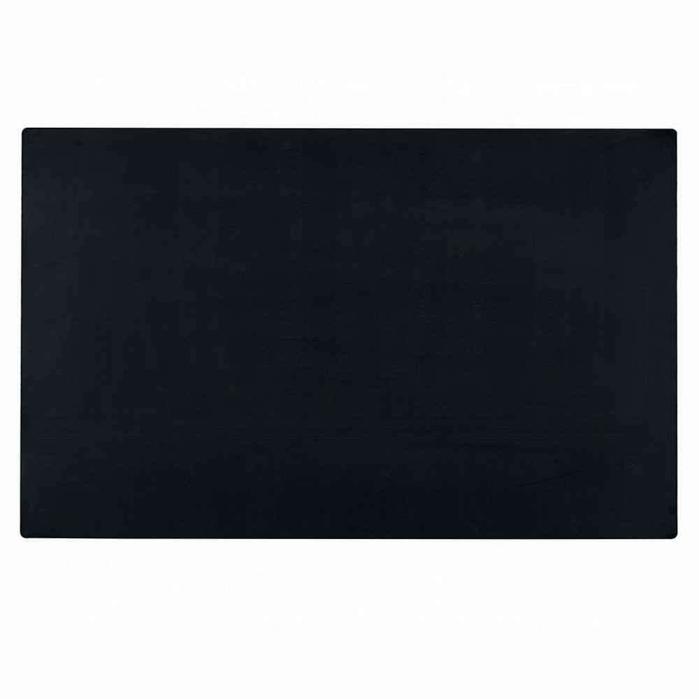 Benjara Frey Dining Table, 47 Inch Rectangular Top, Scandinavian Black Wood
