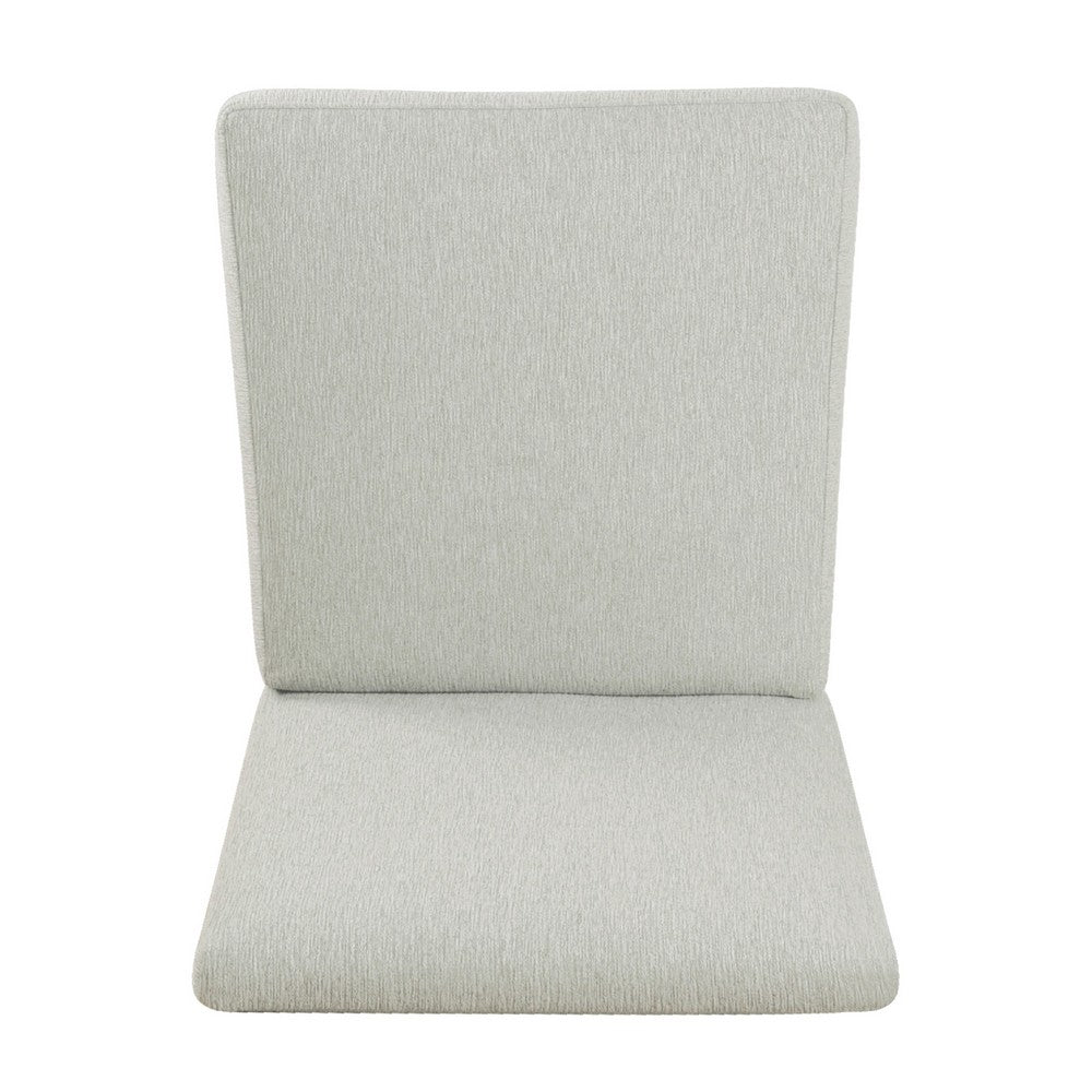 Benjara Jan Dining Chair with Espresso Wood Legs, Classic Gray Woven Fabric