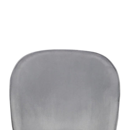 Benjara Dining Chair Set of 2, Classic Gray Fabric with Sleek Black Metal Legs