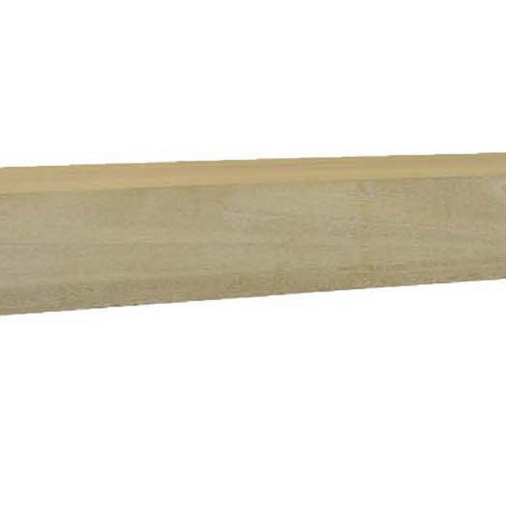 Benjara Console Table, Tall C Shaped Design, 63 Inch Light Brown Wood Body