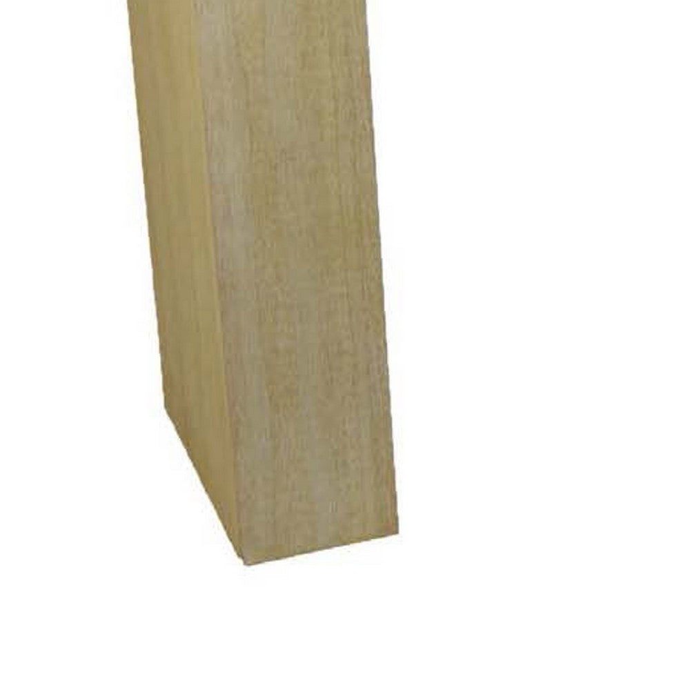 Benjara Console Table, Tall C Shaped Design, 63 Inch Light Brown Wood Body