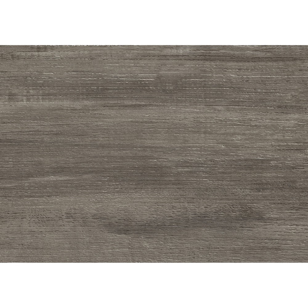 Benjara Rie Dining Table, 64 Inch Rectangular Tabletop, Gray Melamine Board