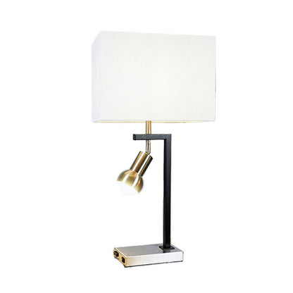 Benjara Limy 2pc Table Lamp Set, White Shade, Chrome And Black Frame, 29 Inch