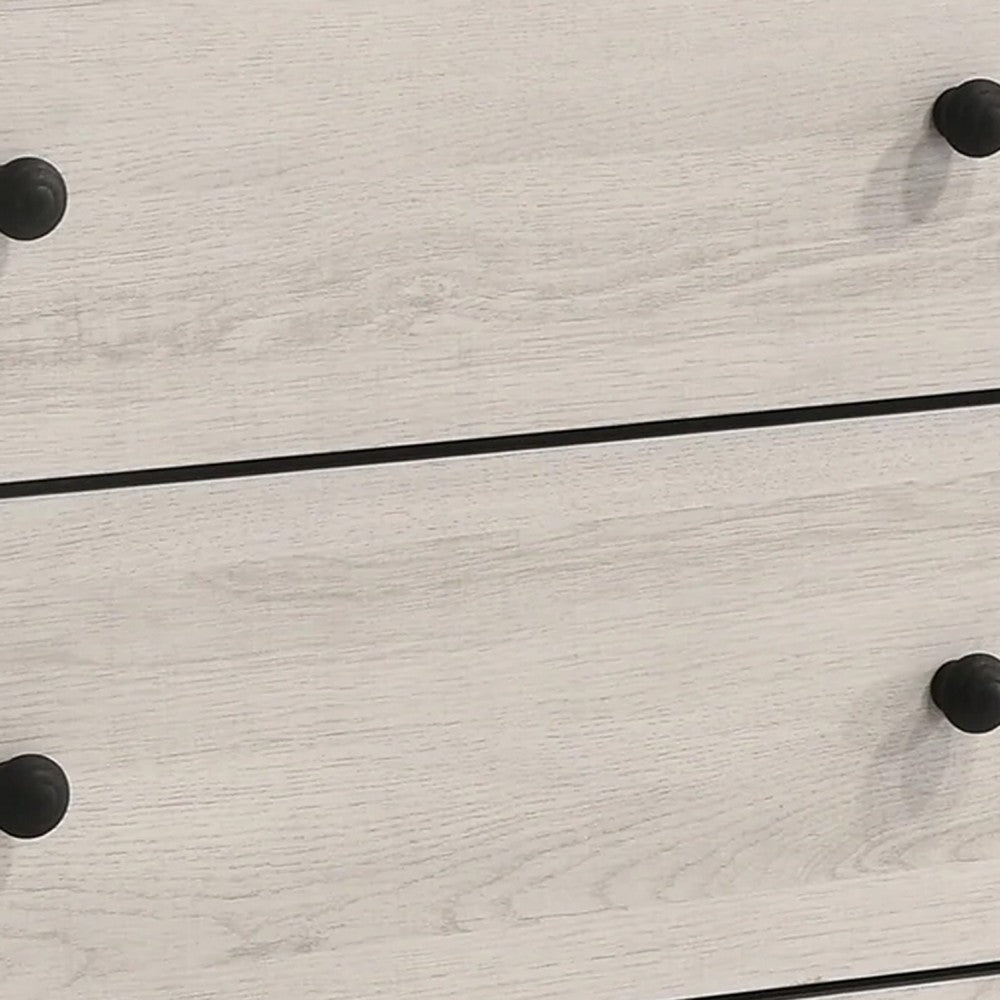 Benjara Cuzzy Tall Dresser Chest with 4 Drawers, Natural White Wood