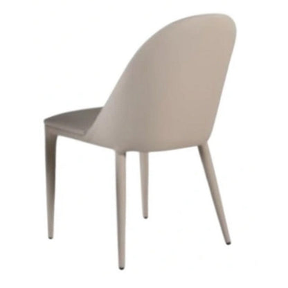 Benjara Envik Side Dining Chair Set of 2, Brown Metal, Faux Leather Foam Cushions