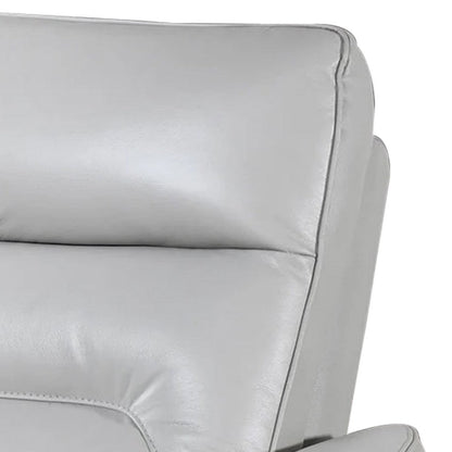 Benjara Teren Power Recliner Chair, Rich Taupe Leather Match, Foam