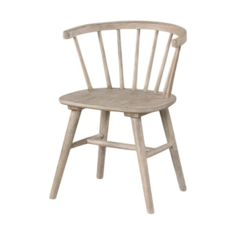 Benjara Yely Dining Chair Set of 2, Spindle Back And Shaker Legs, Black Wood
