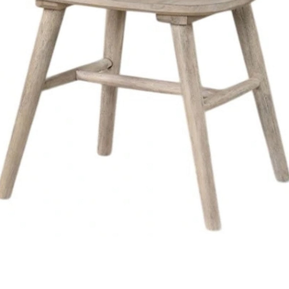Benjara Yely Dining Chair Set of 2, Spindle Back And Shaker Legs, Black Wood