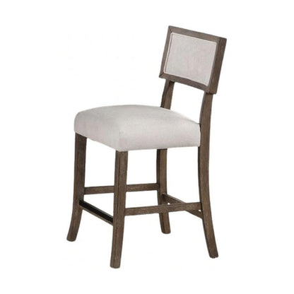 Benjara Asten Side Dining Chair Set of 2, Curved Back, Dark Walnut Brown, Gray Seat