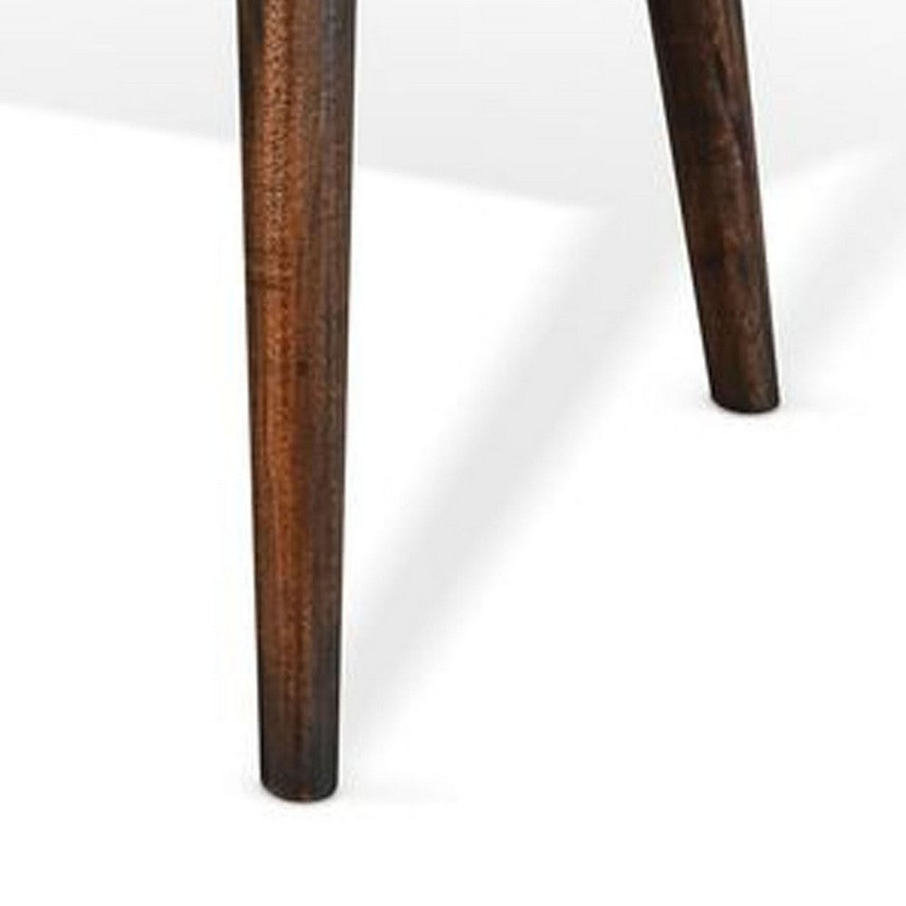 Benjara Neva Coffee Table, 48 Inch Rectangular, Dark Brown Solid Wood