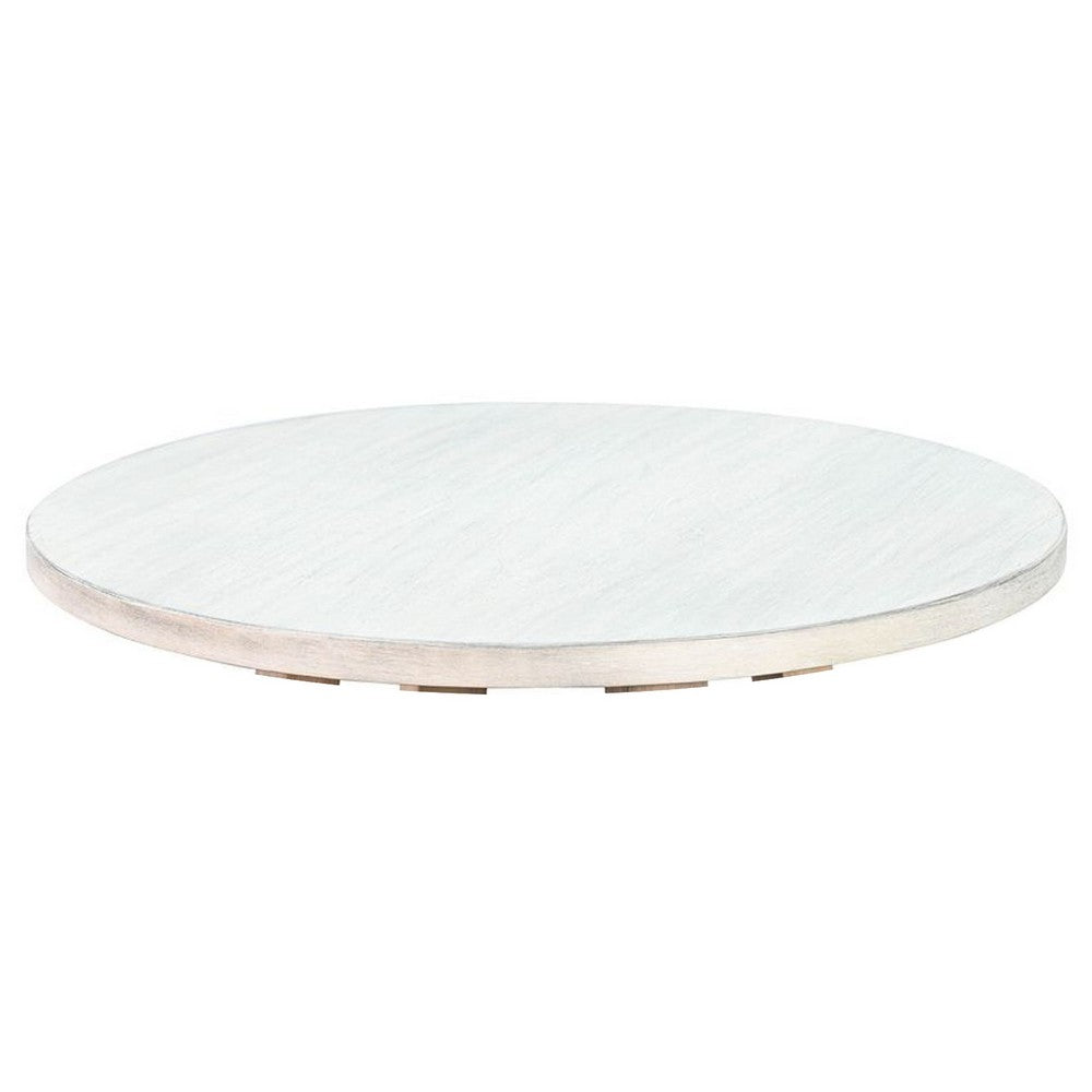 Benjara Dilly Side End Table, Cross Pedestal Base, Light Gray, 28 Inch Solid Wood