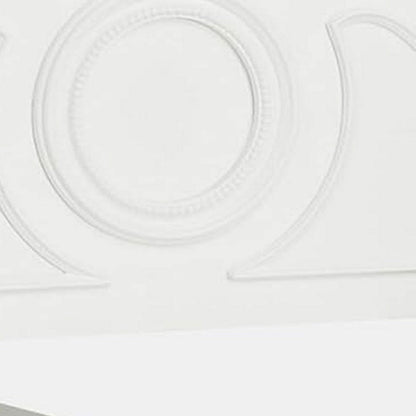 Benjara Aleci Twin Size Bed, Crown Molding And Bell-Shaped Design, White