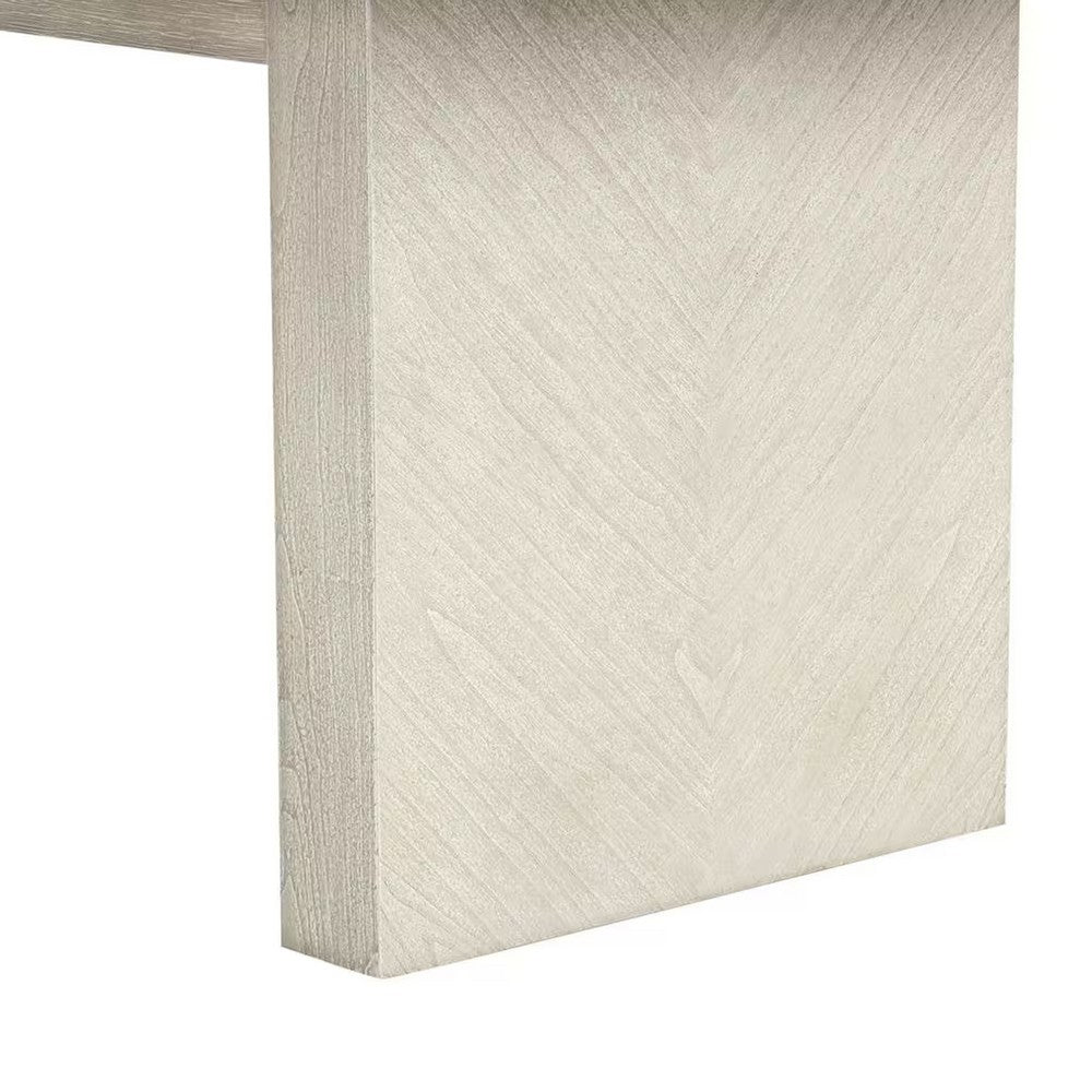 Benjara Hagy Dining Table, 76-94 Inch Extendable Top, Natural Brown Panel Legs