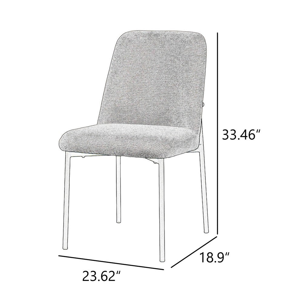 Benjara Ery Dining Side Chair Set of 2, Green Cushions, Black Metal Frame