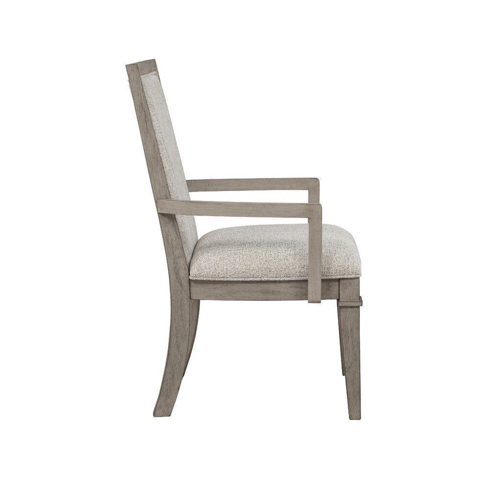Benjara Henry Dining Chair Set of 2, Beige Polyester, Vintage Light Cream