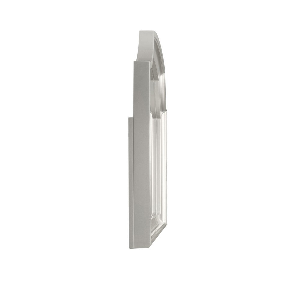 Benjara Felix Dresser Mirror, 30 Inch, Low Distortion Glass, Matte Silver Pine