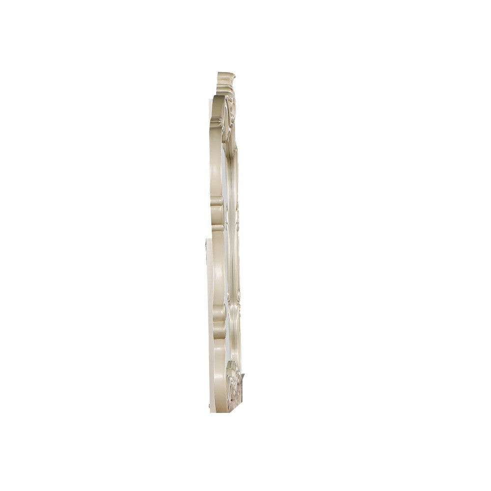 Benjara Kerra Dresser Mirror, 47 Inch, Low Distortion Glass, Champagne Silver