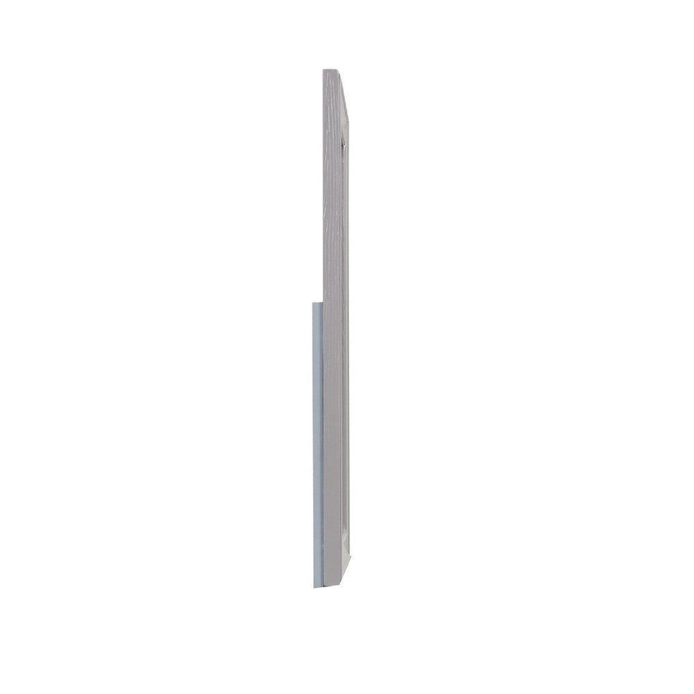 Benjara Limi Dresser Mirror, Brushed Gray Solid Acacia Wood, 43 Inch