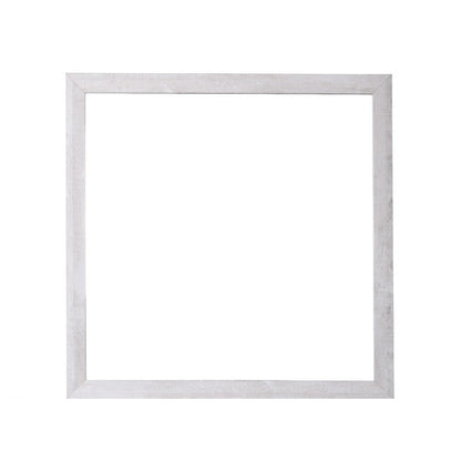 Benjara Bisca Dresser Mirror, 40 Inch Square, Driftwood Gray Decorative Laminate