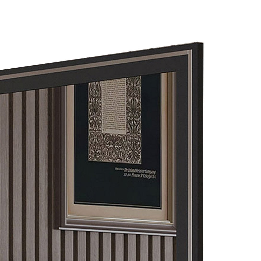 Benjara Zoe Dresser Mirror, 40 Inch Square Black Laminate, Low Distortion