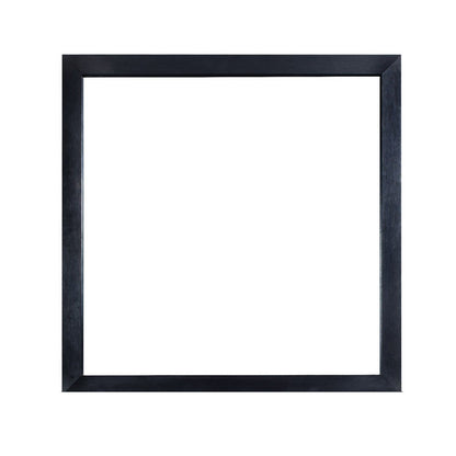 Benjara Theo Dresser Mirror, 40 Inch Square Black Frame, Beveled Low Distortion