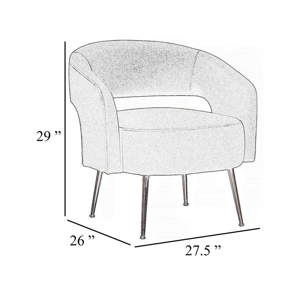 Benjara Noel Accent Chair, Curved Open Back, Dark Green Velvet, Gold Metal Legs