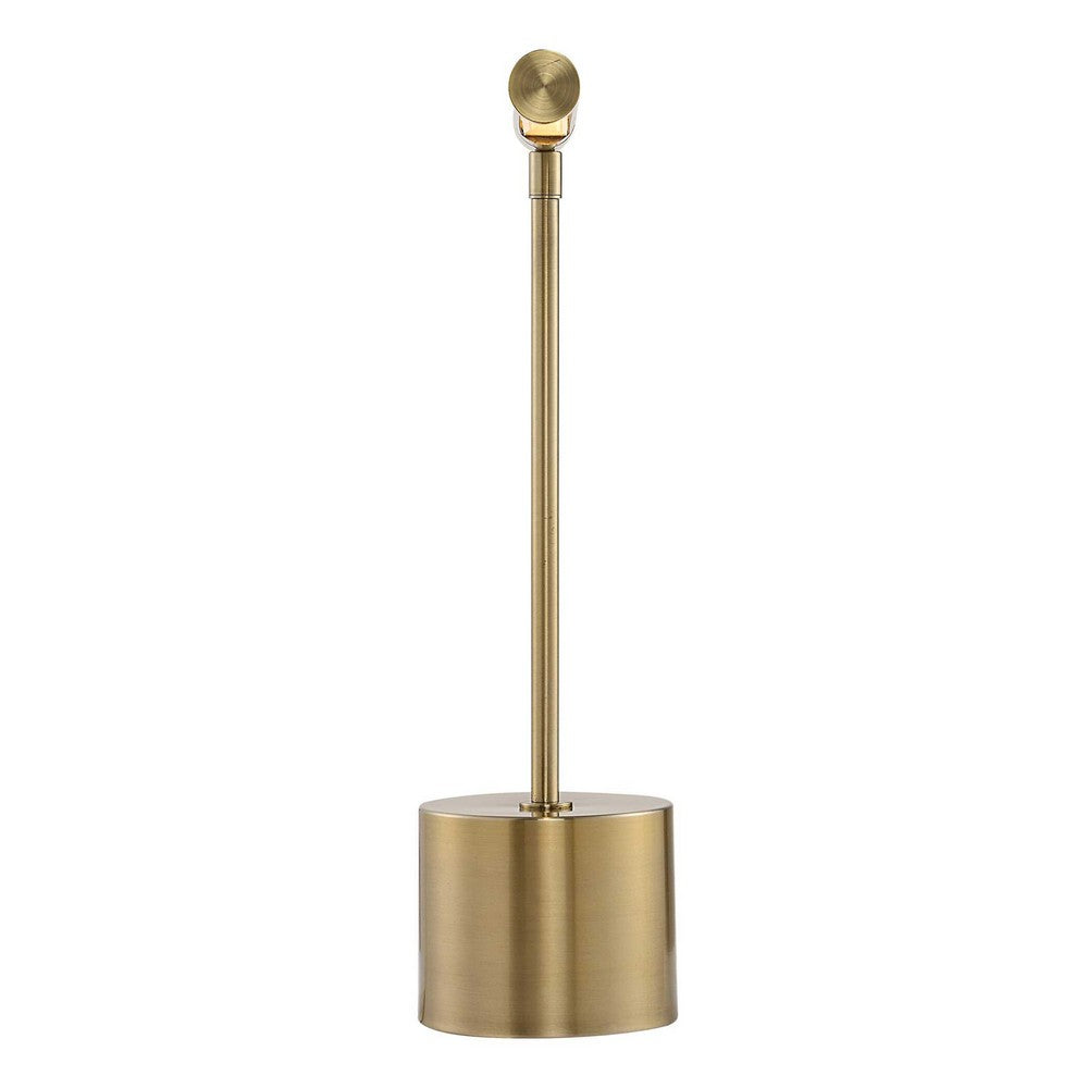 Benjara Lra Desk Lamp, Rotating Arm, LED Light System, Antique Brass 17 Inch