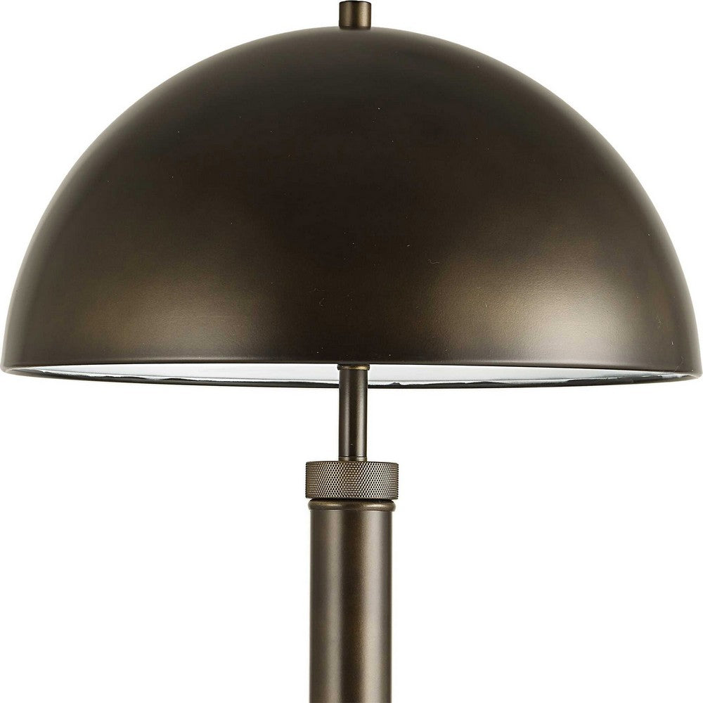 Benjara Jesy Modern Floor Lamp with Dome Metal Shade, 59 Inch Dark Bronze