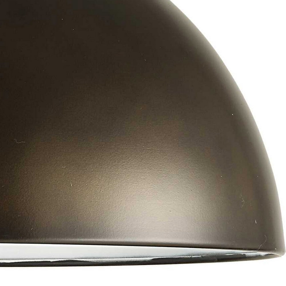 Benjara Jesy Modern Floor Lamp with Dome Metal Shade, 59 Inch Dark Bronze