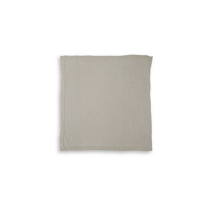 Benjara Tela Throw Blanket Set of 3, Machine Knitted, Textured Beige Polyester
