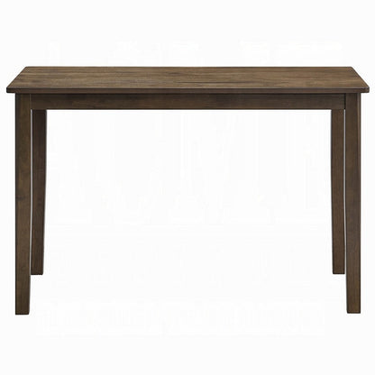 Benjara Dexy Dining Table, 47 Inch Rectangular Top, Farmhouse Walnut Brown