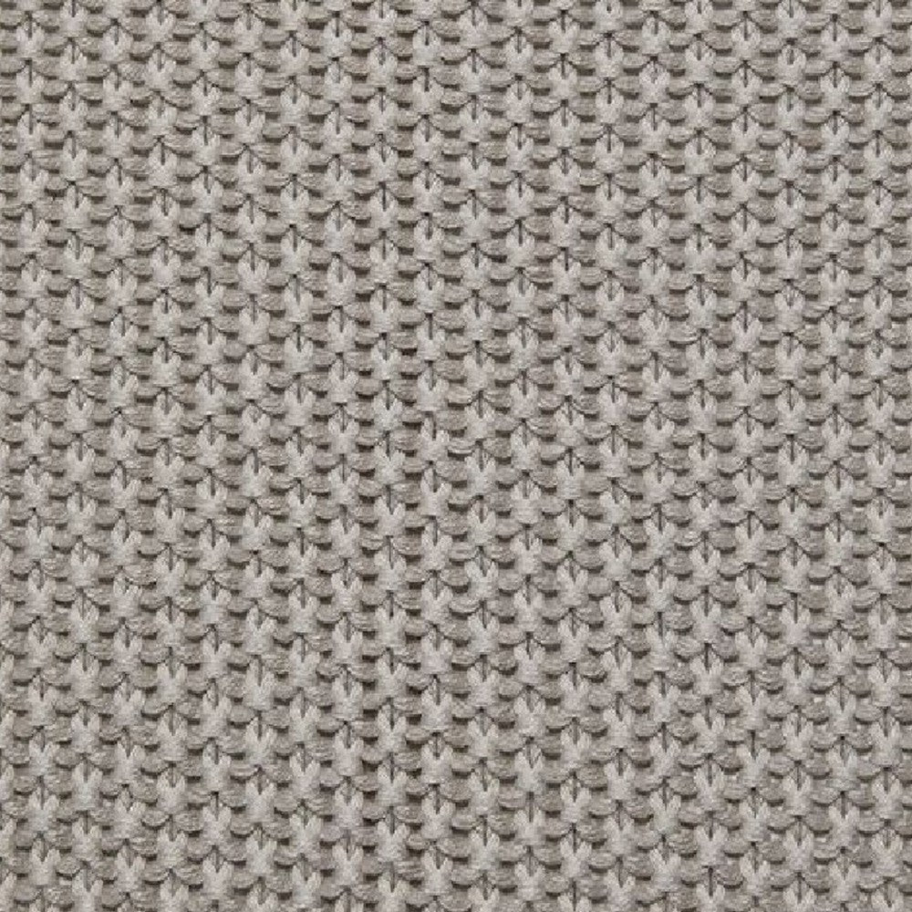 Benjara 70 x 54 Leri Throw Blanket, Set of 3, Machine Knitted Gray Cotton