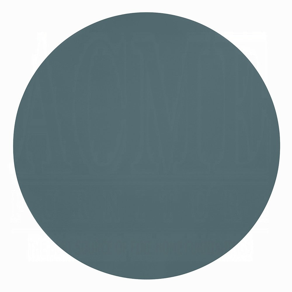 Benjara Lemy Side End Table. 20 Inch Round Top with Pedestal Base, Teal Blue Wood
