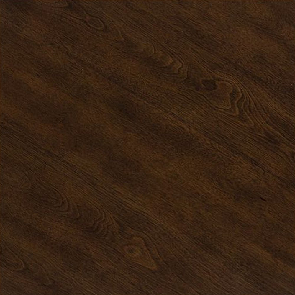 Benjara Falu Coffee Table, 42 Inch Round Faux Marble Top, Classic Scrolled, Brown