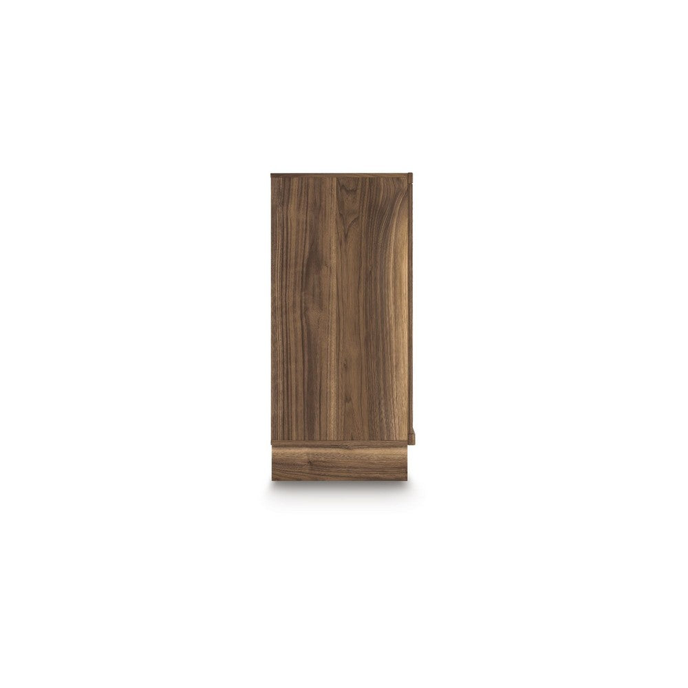 Benjara Lina Tall Dresser Chest, 4 Drawers Integrated Pulls, Natural Wood Brown