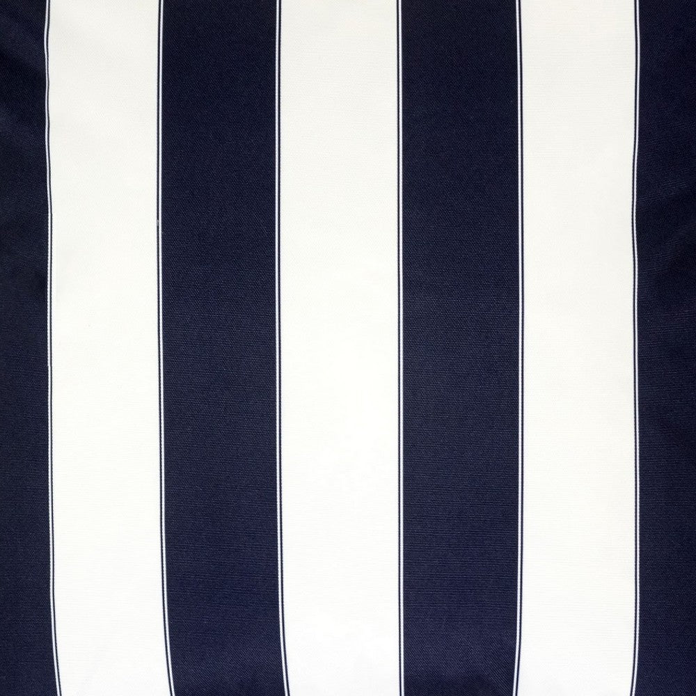 Benjara Keo Accent Pillow Cover, Navy Blue And White Stripes, 20 Inch Square
