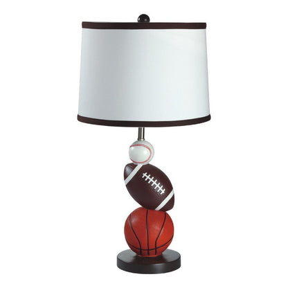 Benjara Sports Table Lamp, Basketball, Football, Soccer, 25 Inch for Athlete Kids