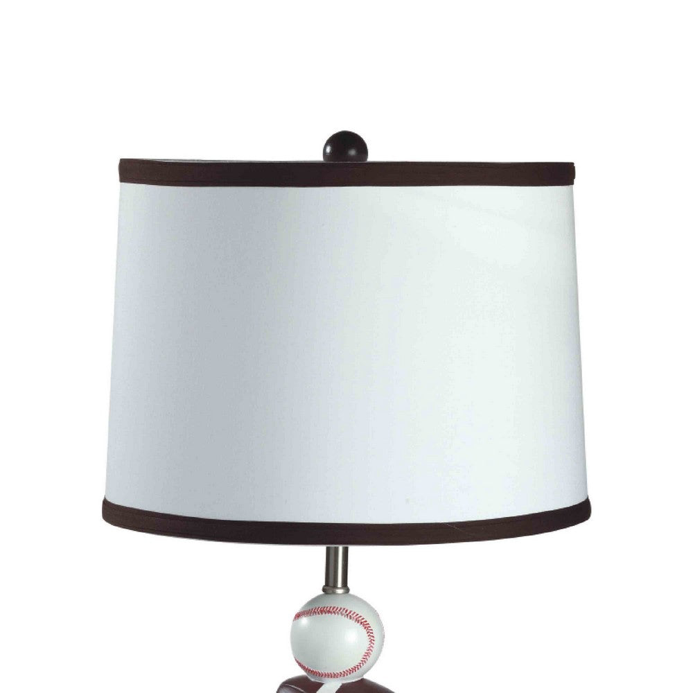 Benjara Sports Table Lamp, Basketball, Football, Soccer, 25 Inch for Athlete Kids