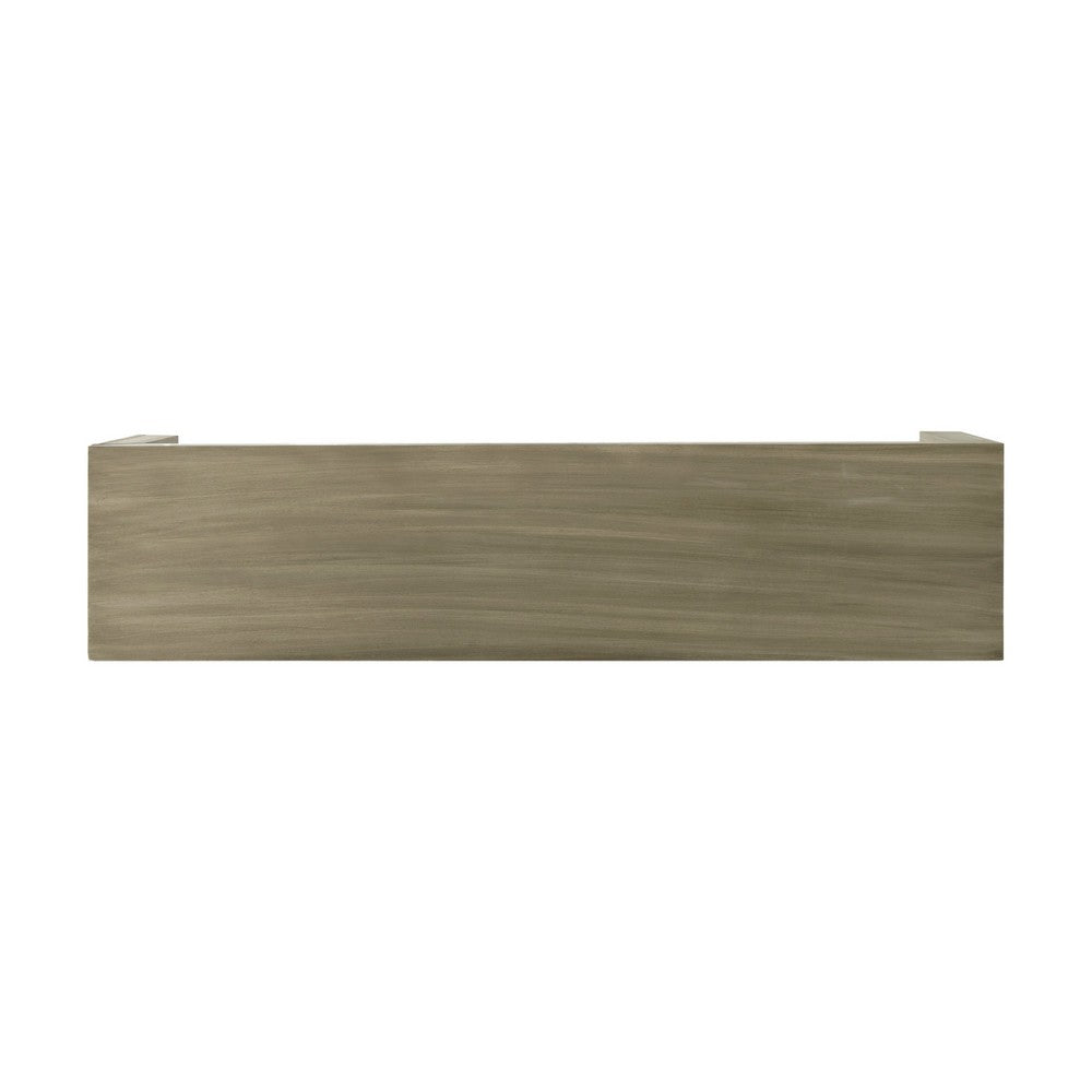 Benjara Dining Bench, Rectangular Seat Panel Legs, Gray And Taupe Wood, 63 Inch