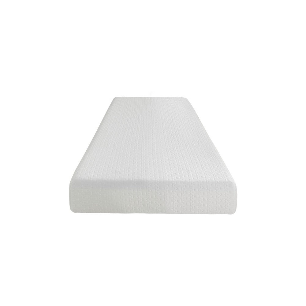 Benjara Mae Twin Size Mattress, Cool Gel Memory Foam, Tencel Cover, 8 Inch Firm